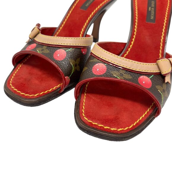 LOUIS VUITTON Vintage Monogram Cherry Sandals #35.5 Takashi Murakami [105150] - Picture 6 of 12